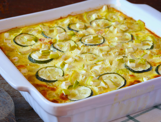 gratin de courgettes à la crème végétale
