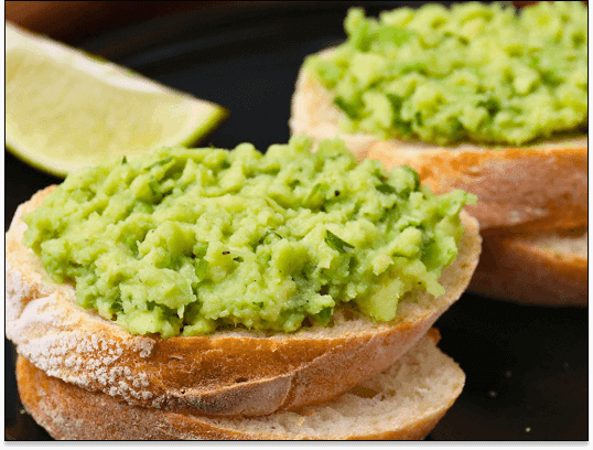 tartinade petits pois menthe et citron