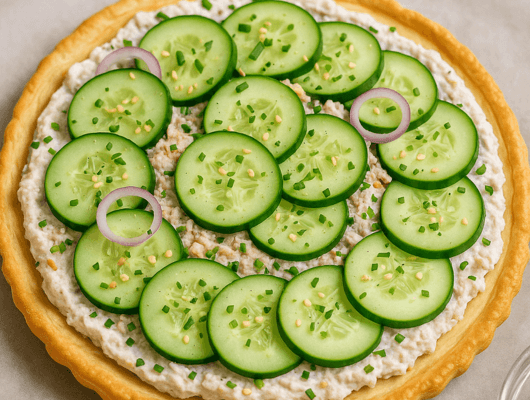 Tarte fine thon & concombre
